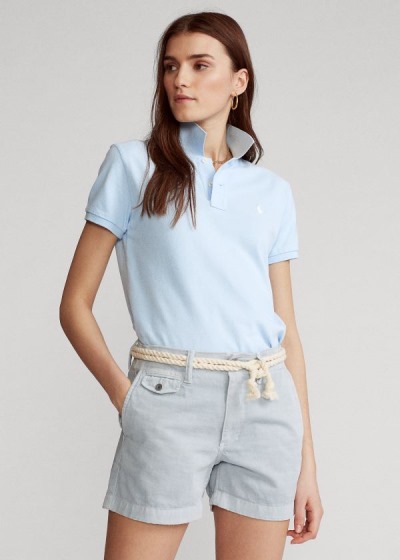 Camisa Polo Polo Ralph Lauren Mujer Azules - Classic Fit Mesh - LRKEF3985